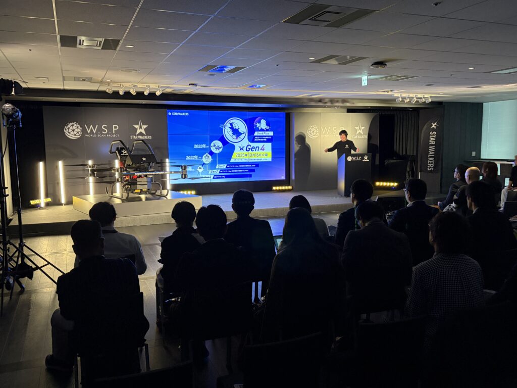 STAR WALKERS prototype on display at the Tokyo launch event