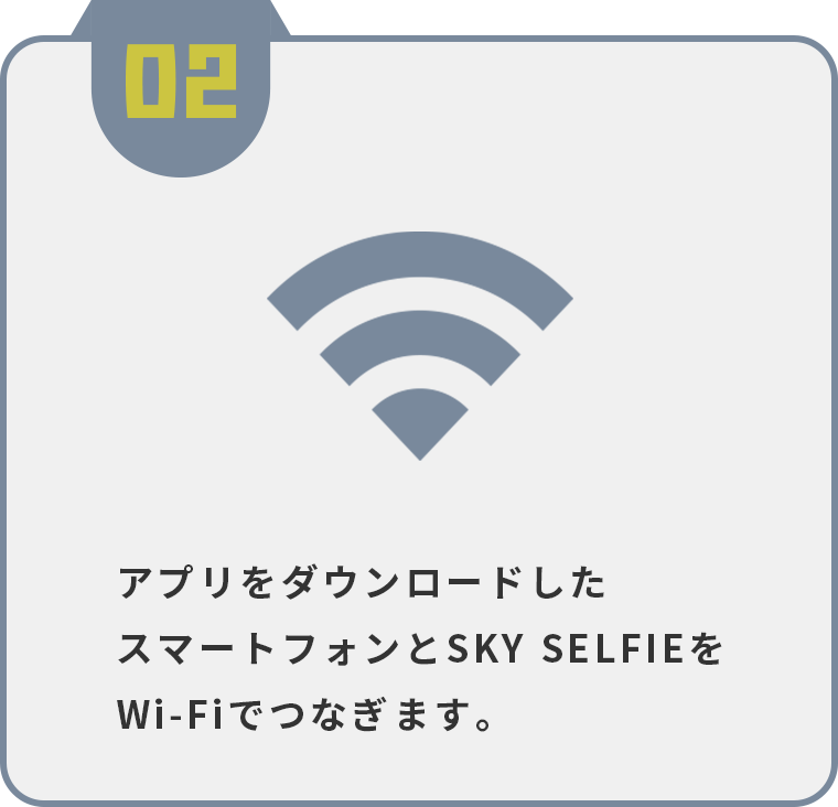 WiFiでスカイセルフィー本体と接続する